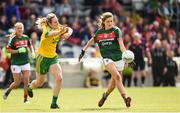 19 August 2017; Grace Kelly of Mayo in action against Karen Guthrie of Donegal during the TG4 Ladies Football All-Ireland Senior Championship Quarter-Final match between Donegal and Mayo at Cusack Park in Westmeath. Photo by Matt Browne/Sportsfile