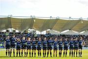 12 May 2012; The Leinster team, from left, Jamie Heaslip, Devin Toner, Richardt Strauss, Cian Healy, Eoin Reddan, Gordon D'Arcy, Isa Nacewa, Dave Kearney, Mike Ross, John Cooney, Fergus McFadden, Shane Jennings, Sean O'Brien, Jonathan Sexton and Brad Thorn during a minute silence in memory of the late Paddy Madigan. Celtic League Play-Off, Leinster v Glasgow Warriors, RDS, Ballsbridge, Dublin. Picture credit: Stephen McCarthy / SPORTSFILE