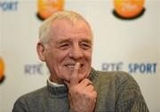 17 May 2012; RTÉ pundit Eamon Dunphy during a press conference at the launch of RTÉ’s EURO 2012 coverage. RTÉ, Donnybrook, Dublin. Picture credit: Stephen McCarthy / SPORTSFILE