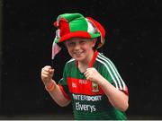 20 August 2017; Mayo supporter Leon Cunningham, aged 9, from Shrule, Co Mayo, ahead of the GAA Football All-Ireland Senior Championship Semi-Final match between Kerry and Mayo at Croke Park in Dublin. Photo by Daire Brennan/Sportsfile