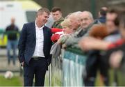 20 August 2017; Dundalk Manager Stephen Kenny talking to the fans before the SSE Airtricity League Premier Division match between Derry City and Dundalk at Maginn Park in Buncrana, Co Donegal. Photo by Oliver McVeigh/Sportsfile