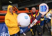20 August 2017; RNLI staff Miriam Lewis and Simon Rogers  at the fanzone at the All Ireland Senior Football Semi-final match between Mayo and Kerry at Croke Park in Dublin. Photo by Ramsey Cardy/Sportsfile