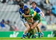 20 August 2017; David Clifford of Kerry in action against Philip Nulty, left, and John Cooke of Cavan during the Electric Ireland GAA Football All-Ireland Minor Championship Semi-Final match between Cavan and Kerry at Croke Park in Dublin. Photo by Piaras Ó Mídheach/Sportsfile