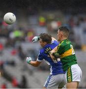20 August 2017; Oisin Pierson of Cavan in action against Sean O'Leary of Kerry during the Electric Ireland GAA Football All-Ireland Minor Championship Semi-Final match between Cavan and Kerry at Croke Park in Dublin. Photo by Ray McManus/Sportsfile