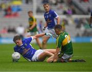 20 August 2017; Oisin Pierson of Cavan in action against Sean O'Leary of Kerry during the Electric Ireland GAA Football All-Ireland Minor Championship Semi-Final match between Cavan and Kerry at Croke Park in Dublin. Photo by Ray McManus/Sportsfile