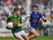 20 August 2017; Brian Friel of Kerry in action against Danny Cusack of Cavan during the Electric Ireland GAA Football All-Ireland Minor Championship Semi-Final match between Cavan and Kerry at Croke Park in Dublin. Photo by Ray McManus/Sportsfile