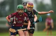 20 August 2017; Sabina Rabbitte, from Athenry, Co Galway, in action against Sinead McCullagh during the Girls U14 Camogie final during day 2 of the Aldi Community Games August Festival 2017 at the National Sports Campus in Dublin. Photo by Cody Glenn/Sportsfile