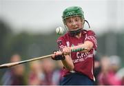 20 August 2017; Sabina Rabbitte, from Athenry, Co Galway, scores a point during the Girls U14 Camogie final during day 2 of the Aldi Community Games August Festival 2017 at the National Sports Campus in Dublin. Photo by Cody Glenn/Sportsfile