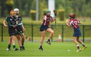 20 August 2017; Sabina Rabbitte, centre, and team-mate Emma Fitzgerald of the Athenry Co Galway Girls U14 Camogie team celebrate at the final whistle after winning the championship by beating Bagenalstown, Co Carlow, during day 2 of the Aldi Community Games August Festival 2017 at the National Sports Campus in Dublin. Photo by Cody Glenn/Sportsfile