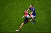 20 August 2017; Donal Vaughan of Mayo in action against David Moran of Kerry during the GAA Football All-Ireland Senior Championship Semi-Final match between Kerry and Mayo at Croke Park in Dublin. Photo by Daire Brennan/Sportsfile