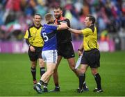 20 August 2017; Aidan O'Shea of Mayo and Peter Crowley of Kerry tussle after the half-time whistle during the GAA Football All-Ireland Senior Championship Semi-Final match between Kerry and Mayo at Croke Park in Dublin. Photo by Stephen McCarthy/Sportsfile