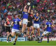 20 August 2017; Johnny Buckley, left, and Anthony Maher of Kerry in action against Tom Parsons of Mayo during the GAA Football All-Ireland Senior Championship Semi-Final match between Kerry and Mayo at Croke Park in Dublin. Photo by Stephen McCarthy/Sportsfile