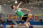 20 August 2017; Cormac Fahey of Manorhamilton, Co Leitrim, competing in the Boys U16 and O14 High Jump event during day 2 of the Aldi Community Games August Festival 2017 at the National Sports Campus in Dublin. Photo by Sam Barnes/Sportsfile