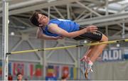20 August 2017; Cathal Scanlon of Mahon Valley, Co Waterford, competing in the Boys U16 and O14 High Jump event during day 2 of the Aldi Community Games August Festival 2017 at the National Sports Campus in Dublin. Photo by Sam Barnes/Sportsfile