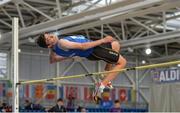 20 August 2017; Cathal Scanlon of Mahon Valley, Co Waterford, competing in the Boys U16 and O14 High Jump event during day 2 of the Aldi Community Games August Festival 2017 at the National Sports Campus in Dublin. Photo by Sam Barnes/Sportsfile