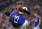 20 August 2017; Aidan O'Shea of Mayo holds possession from Paul Geaney of Kerry in the last second of the GAA Football All-Ireland Senior Championship Semi-Final match between Kerry and Mayo at Croke Park in Dublin. Photo by Ray McManus/Sportsfile