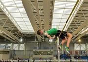 20 August 2017; Ciaran O'Sullivan of Feohanagh-Castlemahon, Co Limerick, competing in the Boys U16 and O14 High Jump event during day 2 of the Aldi Community Games August Festival 2017 at the National Sports Campus in Dublin. Photo by Sam Barnes/Sportsfile