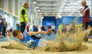 20 August 2017; Shane Patterson of Malahide, Co Dublin, competing in the Boys U14 and O12 Long Jump event during day 2 of the Aldi Community Games August Festival 2017 at the National Sports Campus in Dublin. Photo by Sam Barnes/Sportsfile