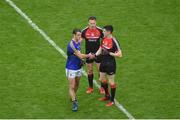 20 August 2017; Shane Enright of Kerry shakes hands with Conor Loftus of Mayo after the GAA Football All-Ireland Senior Championship Semi-Final match between Kerry and Mayo at Croke Park in Dublin. Photo by Daire Brennan/Sportsfile