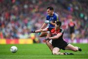20 August 2017; Diarmuid O'Connor of Mayo in action against Jack Savage of Kerry during the GAA Football All-Ireland Senior Championship Semi-Final match between Kerry and Mayo at Croke Park in Dublin. Photo by Stephen McCarthy/Sportsfile