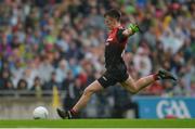 20 August 2017; Cillian O'Connor of Mayo takes a free during the GAA Football All-Ireland Senior Championship Semi-Final match between Kerry and Mayo at Croke Park in Dublin. Photo by Piaras Ó Mídheach/Sportsfile