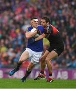 20 August 2017; David Moran of Kerry in action against Tom Parsons of Mayo during the GAA Football All-Ireland Senior Championship Semi-Final match between Kerry and Mayo at Croke Park in Dublin. Photo by Ray McManus/Sportsfile