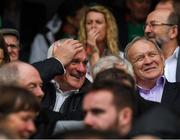 20 August 2017; Former Taoiseach Bertie Ahern, left, before the GAA Football All-Ireland Senior Championship Semi-Final match between Kerry and Mayo at Croke Park in Dublin. Photo by Ray McManus/Sportsfile