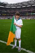 20 August 2017; eir GAA flagbearer Grainne Daughton at the All-Ireland Senior Football Semi-final between Mayo and Kerry in Croke Park, Dublin. Photo by Stephen McCarthy/Sportsfile