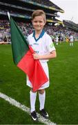 20 August 2017; eir GAA flagbearer Conor Mayock at the All-Ireland Senior Football Semi-final between Mayo and Kerry in Croke Park, Dublin. Photo by Stephen McCarthy/Sportsfile