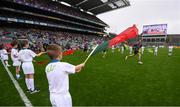 20 August 2017; eir GAA flagbearers at the All-Ireland Senior Football Semi-final between Mayo and Kerry in Croke Park, Dublin. Photo by Stephen McCarthy/Sportsfile