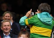 20 August 2017; A Kerry supporter photographs the former Taoiseach Enda Kenny before the GAA Football All-Ireland Senior Championship Semi-Final match between Kerry and Mayo at Croke Park in Dublin. Photo by Ray McManus/Sportsfile