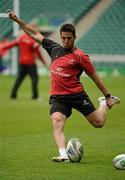 18 May 2012; Ulster's Ian Humphreys practices his place kicking during the squad captain's run ahead of their Heineken Cup Final match against Leinster on Saturday. Ulster Rugby Squad Captain's Run, Twickenham Stadium, Twickenham, England. Picture credit: Ray McManus / SPORTSFILE