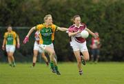 19 May 2012; Ruth Kearney, Westmeath, in action against Sinead Tighe, Leitrim. Bord Gáis Energy Ladies National Football League, Division 3 Final Replay, Westmeath v Leitrim, Emmet Park, Killoe, Co. Longford. Photo by Sportsfile