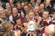 19 May 2012; Westmeath celebrate with the cup after the game. Bord Gáis Energy Ladies National Football League, Division 3 Final Replay, Westmeath v Leitrim, Emmet Park, Killoe, Co. Longford. Photo by Sportsfile