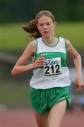 10 July 2002; Aoife Talty of Ireland during the Women's 3000m Junior U23 event at the Dublin International Games & Morton Mile at Morton Stadium in Santry, Dublin. Photo by Damien Eagers/Sportsfile