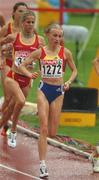 11 August 2002; Gabriela Szabo of Romania, 1272, in action during the Women's 1500m Final at the European Championships in the Olympic Stadium in Munich, Germany. Photo by Brendan Moran/Sportsfile