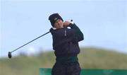 15 August 2002; Peter Lawrie watches his drive from the 9th tee box during day one of the North West of Ireland Open at Ballyliffin Golf Club, Glasheby Links, in Donegal. Photo by Matt Browne/Sportsfile