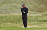 15 August 2002; Costantino Rocca watches his second shot from the 8th fairway during day one of the North West of Ireland Open at Ballyliffin Golf Club, Glasheby Links, in Donegal. Photo by Matt Browne/Sportsfile