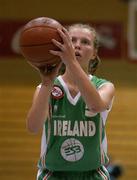 15 August 2002; Rachel Clancy of Ireland during the  European Championship Qualifiers for Cadets and Cadettes match between Ireland Cadettes and Portugal Cadettes at ESB Arena in Tallaght, Dublin. Photo by Brendan Moran/Sportsfile