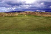 17 August 2002; The 9th green after play had been suspended due to high winds during day three of the North West of Ireland Open at Ballyliffin Golf Club, Glasheby Links, in Donegal. Photo by Matt Browne/Sportsfile