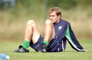 18 August 2002; Jason McAteer looks on during a Republic of Ireland training session at the AUL Complex in Clonshaugh, Dublin. Photo by David Maher/Sportsfile