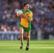 17 August 2002; Christy Toye of Donegal during the Bank of Ireland All-Ireland Senior Football Championship Quarter-Final Replay match between Dublin and Donegal at Croke Park in Dublin. Photo by Ray McManus/Sportsfile