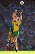 17 August 2002; Paul McGonigle of Donegal in action against Darren Magee of Dublin during the Bank of Ireland All-Ireland Senior Football Championship Quarter-Final Replay match between Dublin and Donegal at Croke Park in Dublin. Photo by Ray McManus/Sportsfile