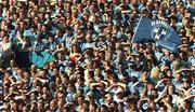 17 August 2002; Dublin supporters pictured on Hill 16 during the Bank of Ireland All-Ireland Senior Football Championship Quarter-Final Replay match between Dublin and Donegal at Croke Park in Dublin. Photo by Brendan Moran/Sportsfile