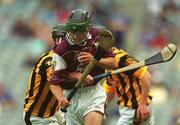 18 August 2002; Kenneth Burke of Galway in action against Padraig Holden of Kilkenny during the All-Ireland Minor Hurling Championship Semi-Final match between Kilkenny and Galway at Croke Park in Dublin. Photo by Damien Eagers/Sportsfile