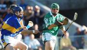 21 August 2002; Patrick Kirby of Limerick in action against Martin Maher of Tipperary during the Munster U21 Hurling Championship Final Replay match between Tipperary and Limerick at Semple Stadium in Thurles, Tipperary. Photo by Damien Eagers/Sportsfile
