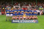 21 July 2002; The Tipperary team prior to the Bank of Ireland Munster Football Final Replay match between Cork and Tipperary at Páirc Uí Chaoimh in Cork. Photo by Brendan Moran/Sportsfile