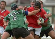 23 August 2002; Jim Williams of Munster is tackled by Marnus Uijs, 2, and Michael Swift of Connacht during the Representative Friendly match between Connacht and Munster at the Sportsground in Galway. Photo by Matt Browne/Sportsfile