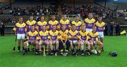 24 August 2002; The Wexford team prior to the All-Ireland U21 Hurling Championship Semi-Final match between Galway and Wexford at Semple Stadium in Thurles, Tipperary. Photo by Damien Eagers/Sportsfile