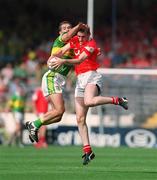 25 August 2002; Nicholas Murphy of Cork in action against Donal Daly of Kerry during the Bank of Ireland All-Ireland Senior Football Championship Semi-Final match between Kerry and Cork at Croke Park in Dublin. Photo by Brian Lawless/Sportsfile